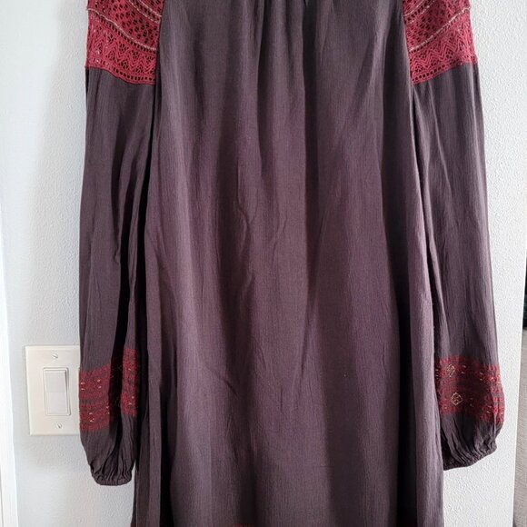 Free People Oversized Boho Crochet Lace Tunic Dress GB975119105 Size Small - Picture 7 of 13
